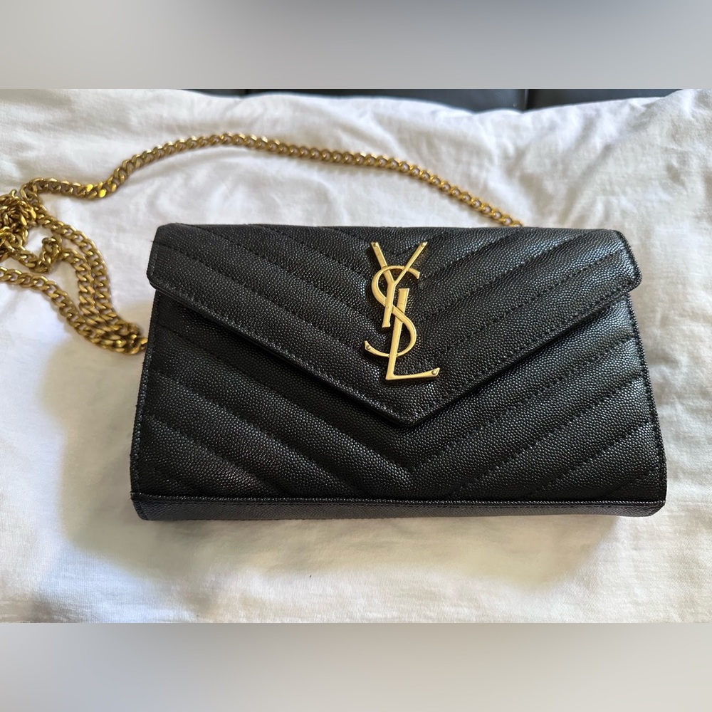 YSL Monogram Wallet on a Chain